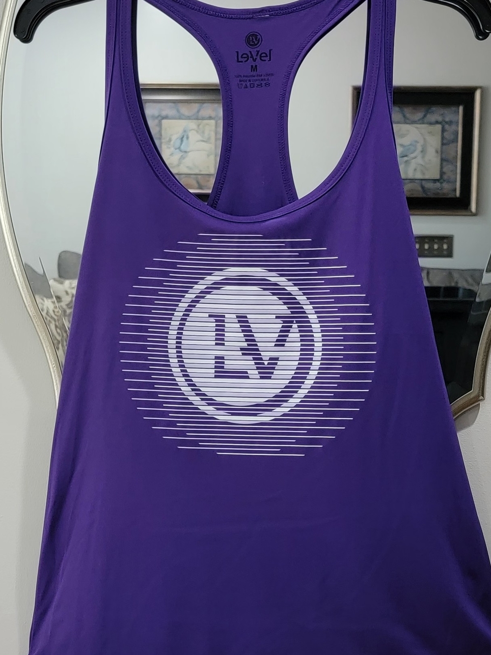 Level Women’s Purple Racerback Logo Tank Top